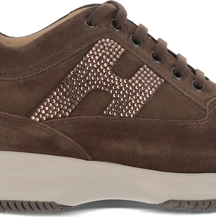 Crystal-Embellished Suede Sneakers - Image 5