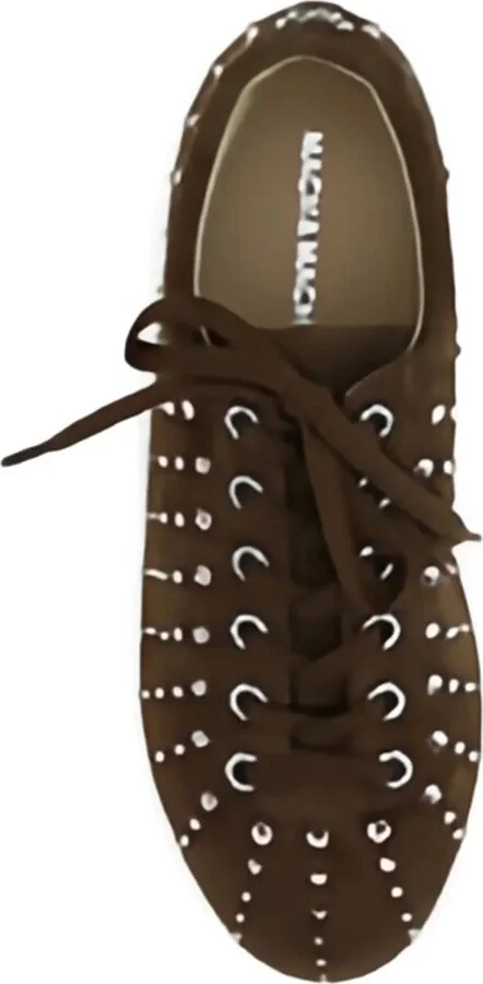 Crystal-Embellished Suede Sneakers - Image 3