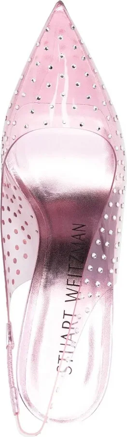 Crystal-Embellished Transparent Pumps - Image 4