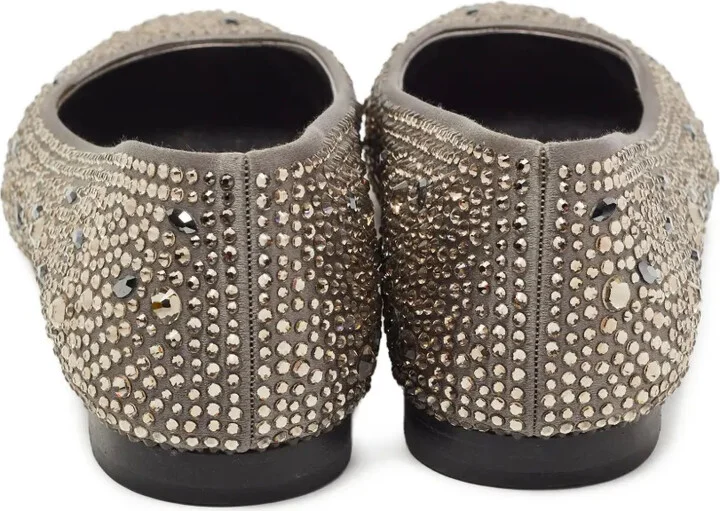 Crystal-Embellishment Ballet Flats - Image 3