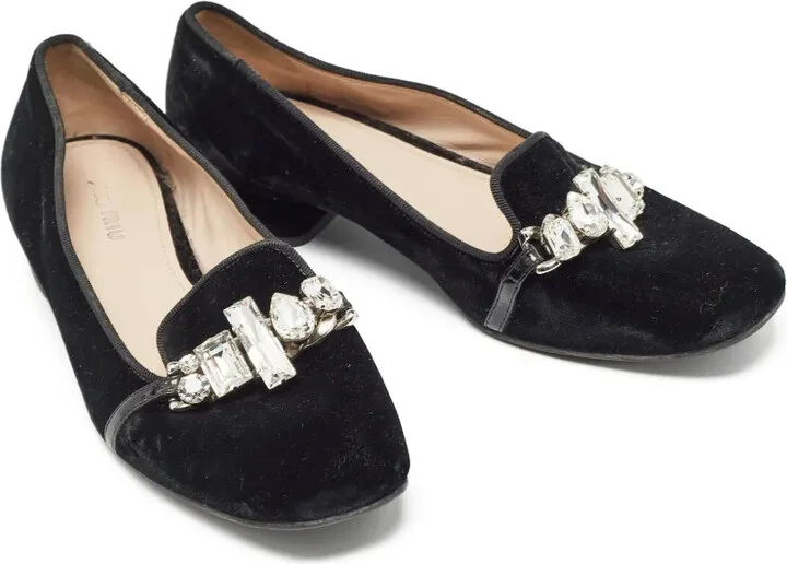 Crystal-Embellishment Ballet Flats - Image 2