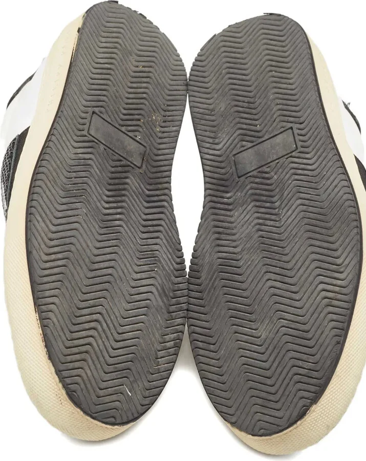 Crystal-Embellishment Leather Sneakers - Image 4