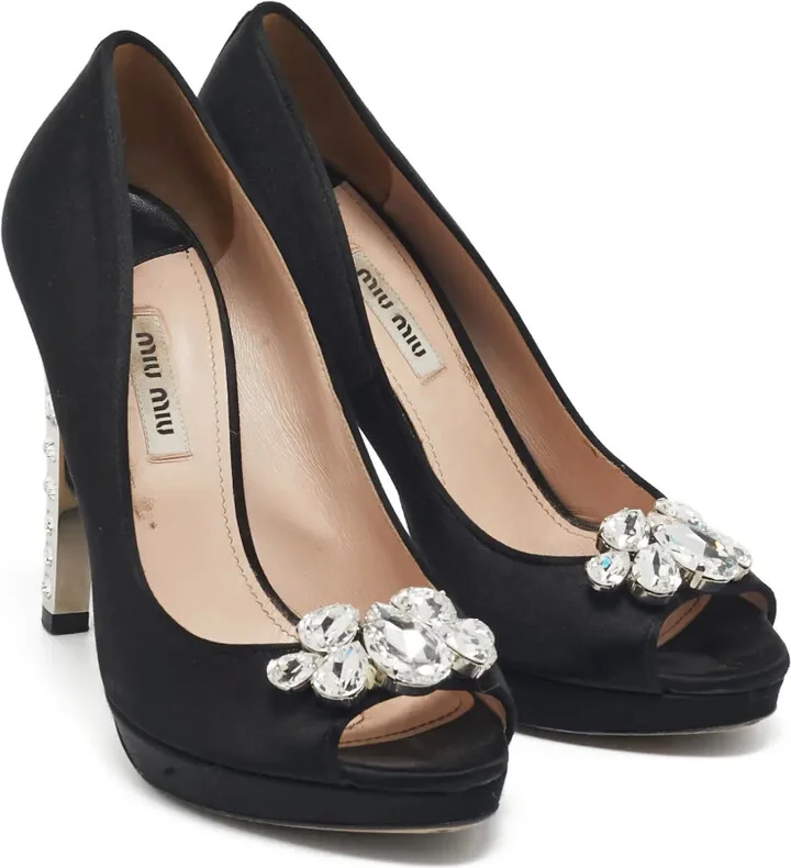 Crystal-Embellishment Platform Pumps - Image 2