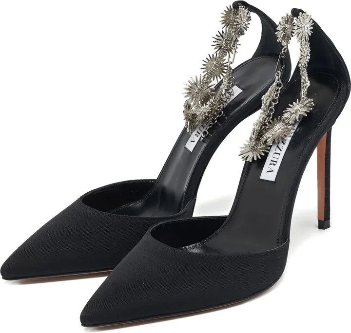 Crystal-Embellishment Pumps