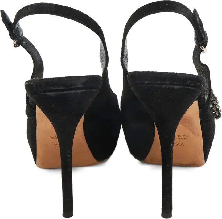 Crystal-Embellishment Slingback Pumps - Image 2