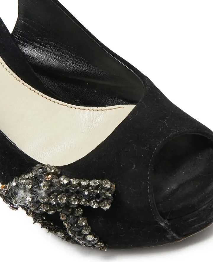 Crystal-Embellishment Slingback Pumps - Image 5