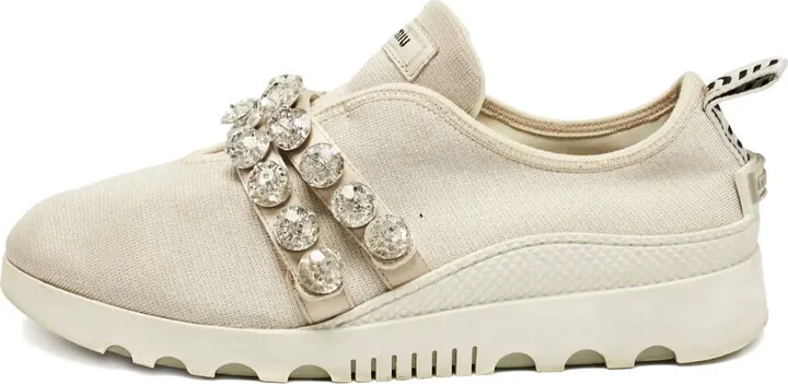 Crystal-Embellishment Sneakers