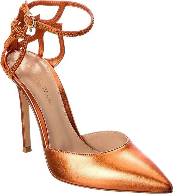 Crystal Fleur 105 Leather Pump