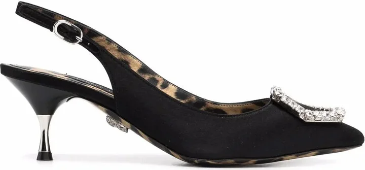 Crystal Hexagon pointed pumps