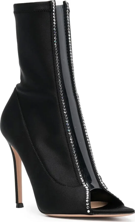 Crystal Hiroko 105mm satin boots - Image 2