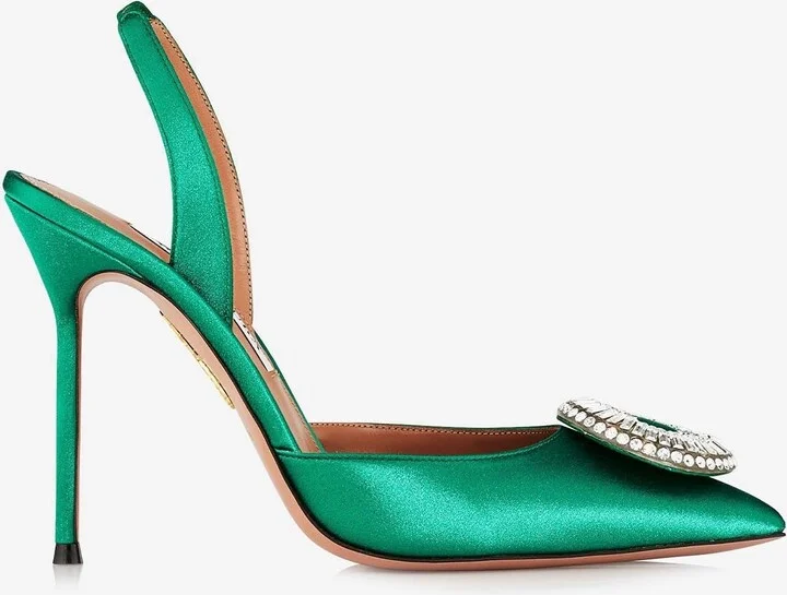 Crystal Hoop 105 Slingback Pumps