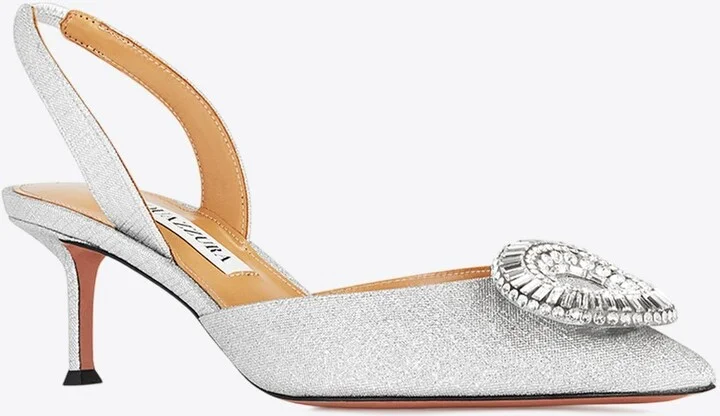 Crystal Hoop 50 Slingback Pumps - Image 2