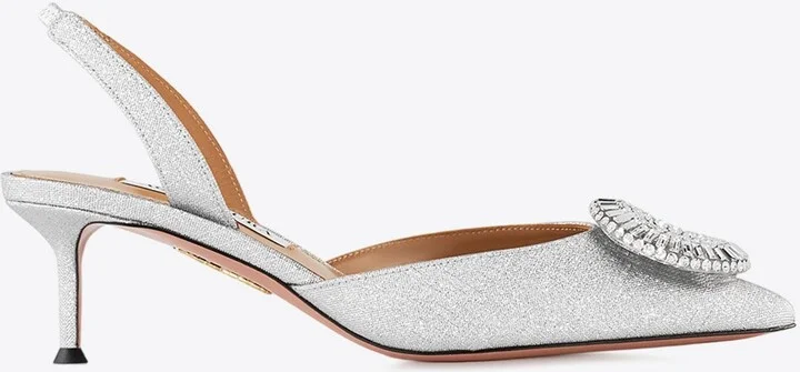 Crystal Hoop 50 Slingback Pumps