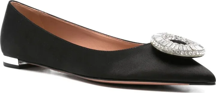 Crystal Hoop embellished flat pumps - Image 2
