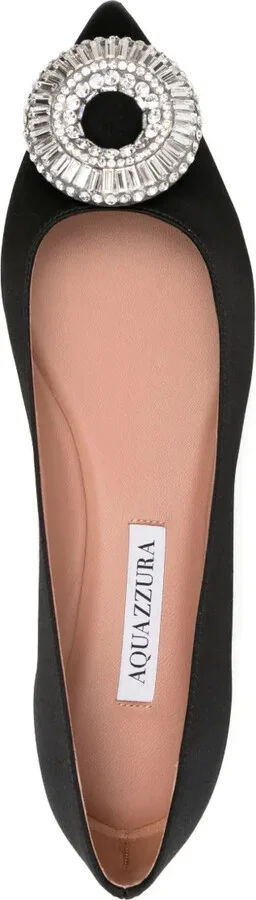 Crystal Hoop embellished flat pumps - Image 4