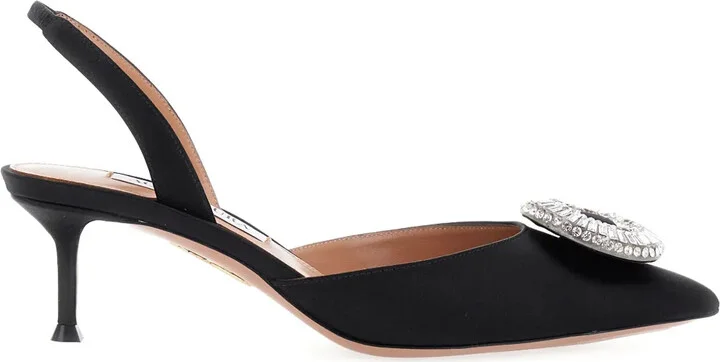 Crystal Hoop slingback pumps