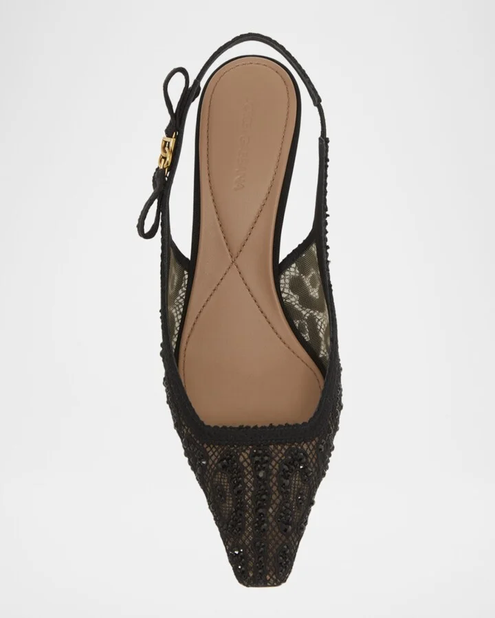 Crystal Lace Slingback Pumps - Image 9