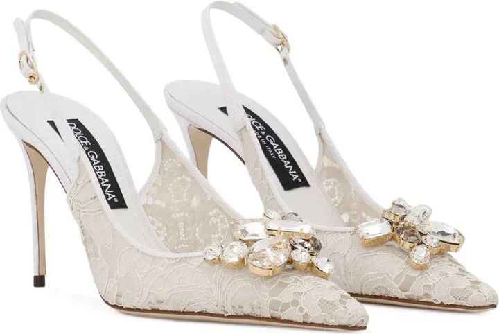 Crystal Lace Slingback Pumps - Image 2
