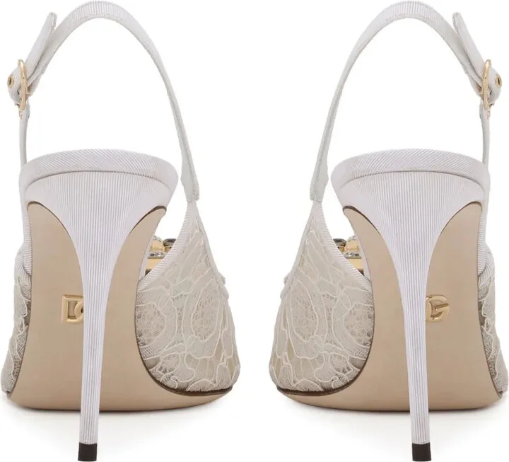 Crystal Lace Slingback Pumps - Image 3