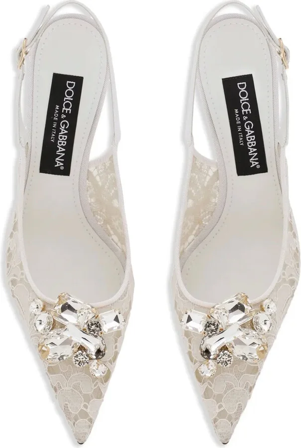 Crystal Lace Slingback Pumps - Image 4