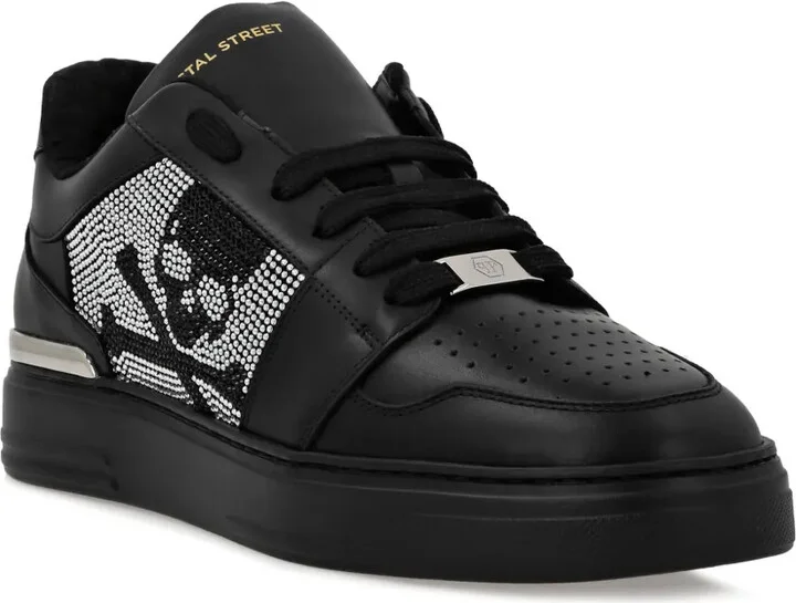 Crystal Lo-Top Leather Sneakers - Image 2