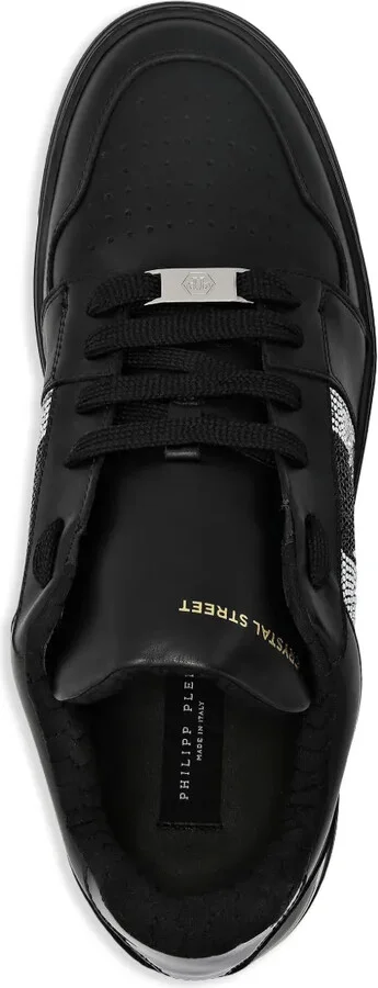 Crystal Lo-Top Leather Sneakers - Image 3