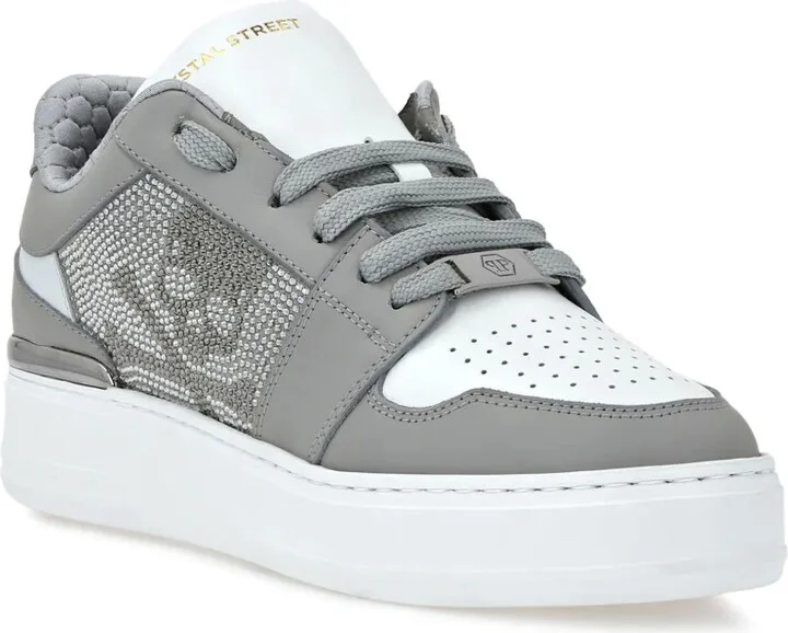Crystal Lo-Top Leather Sneakers - Image 2