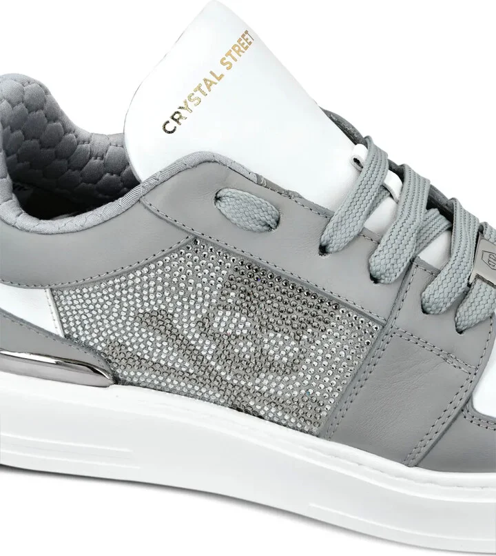 Crystal Lo-Top Leather Sneakers - Image 3
