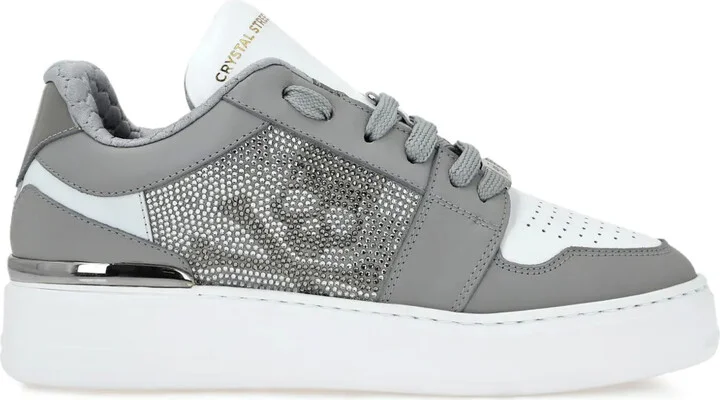 Crystal Lo-Top Leather Sneakers