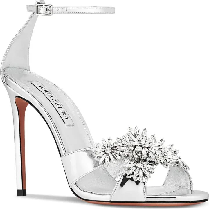 Crystal Margarita 105mm metallic sandals - Image 2