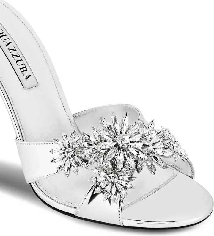 Crystal Margarita 105mm metallic sandals - Image 5