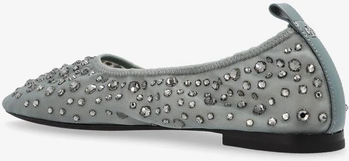 Crystal Mesh Ballet Flats - Image 2