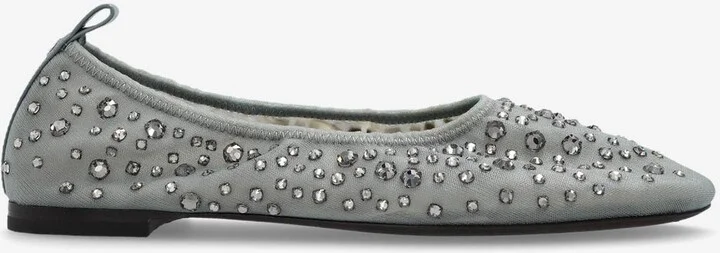 Crystal Mesh Ballet Flats