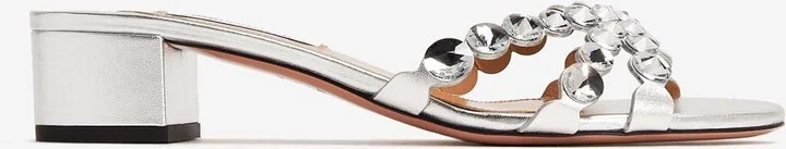 Crystal Mirage 35 Crystal-Embellished Mules