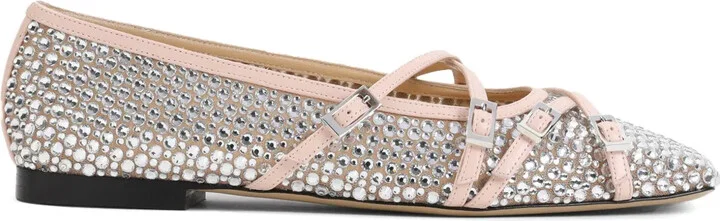 Crystal Net Ballet Flats