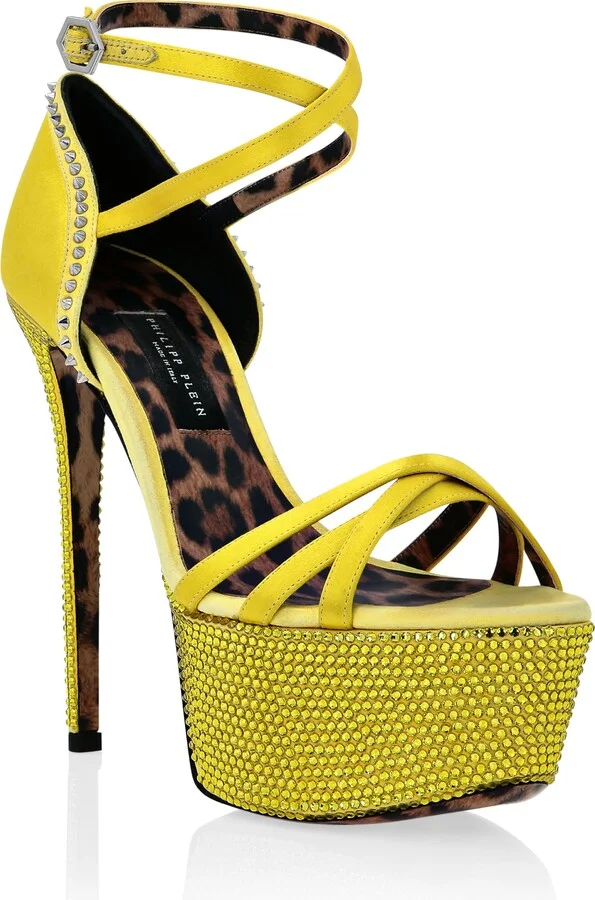 Crystal Platform Sandals