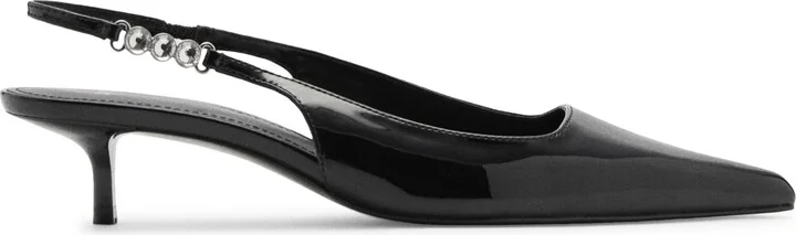 Crystal Pointed Toe Slingback Pump - Image 3