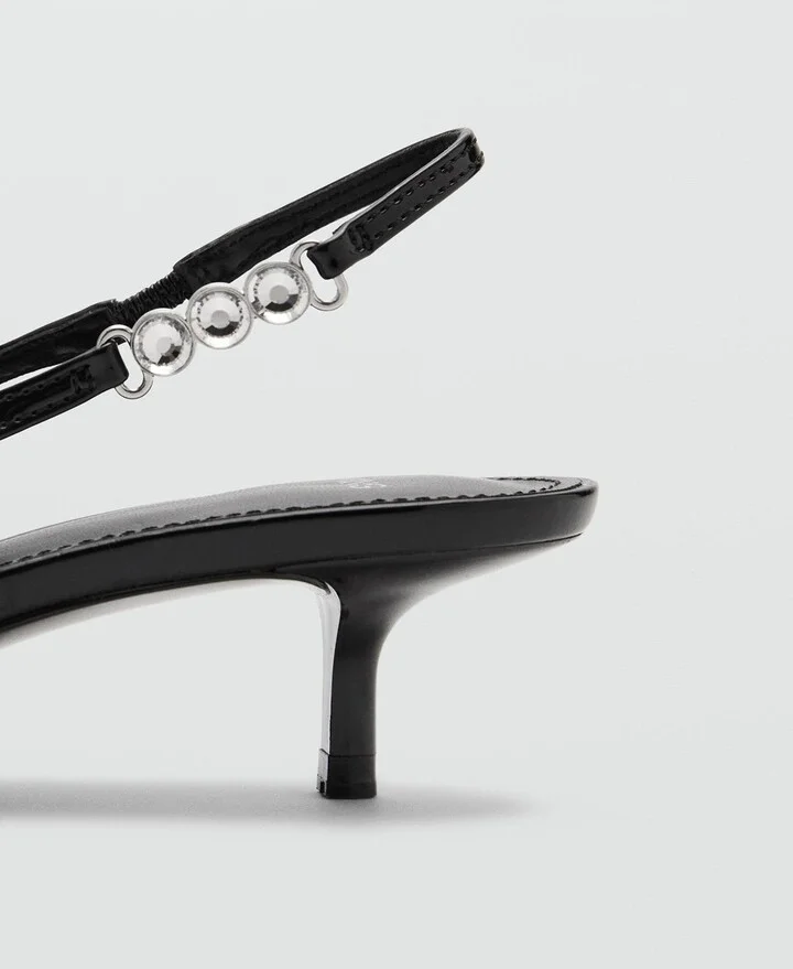 Crystal Pointed Toe Slingback Pump - Image 5