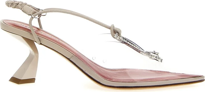 Crystal Pvc Sling Backs