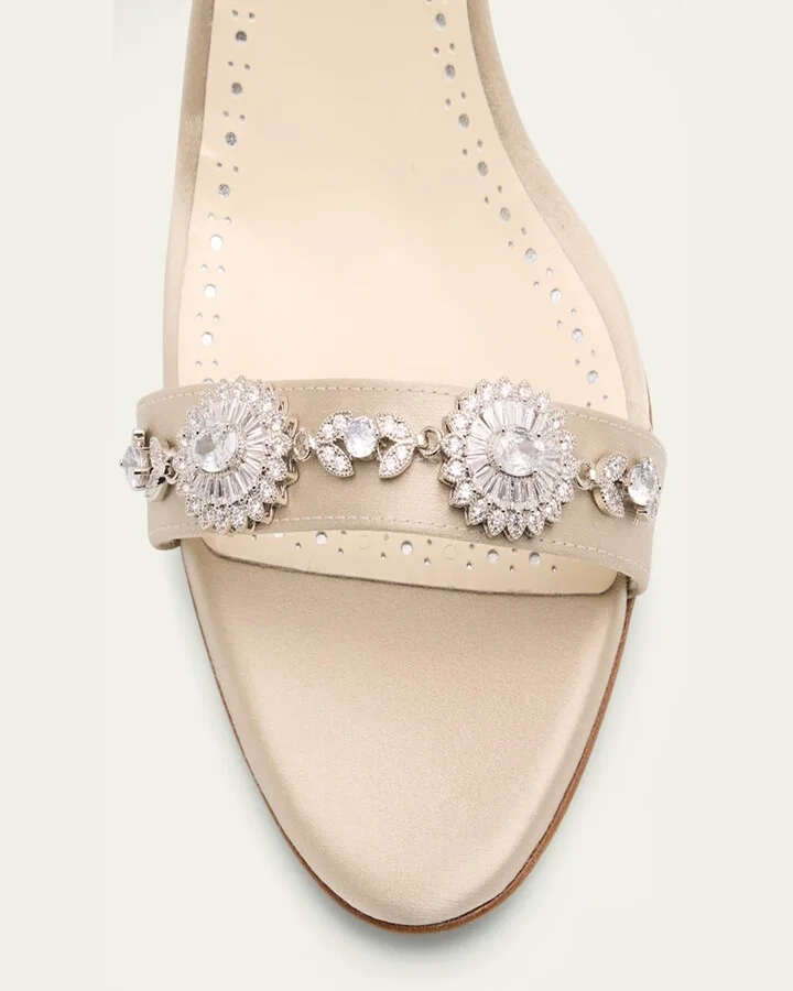 Crystal Satin Halter Sandals - Image 7