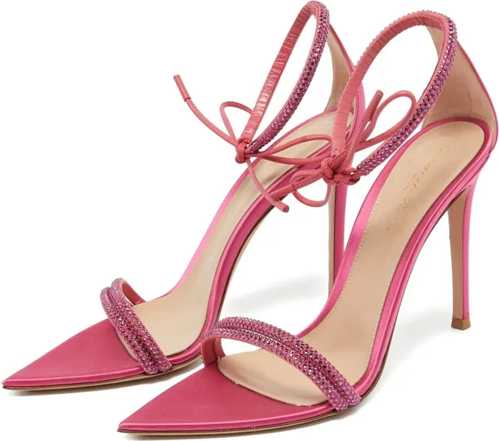 Crystal Satin Sandals