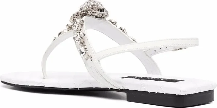 Crystal-Skull Flat Sandals - Image 3