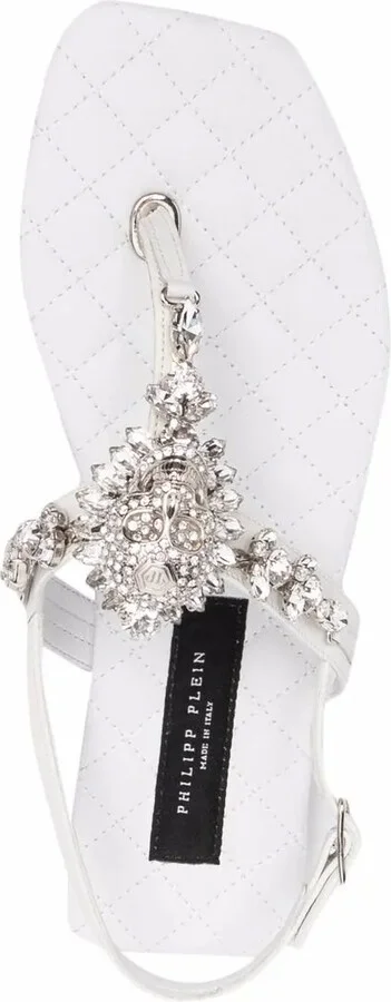 Crystal-Skull Flat Sandals - Image 4