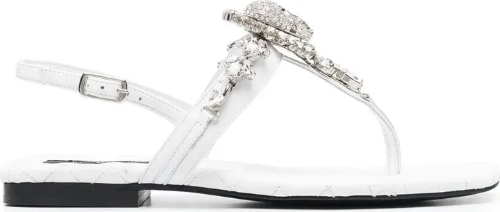 Crystal Skull Flat Sandals