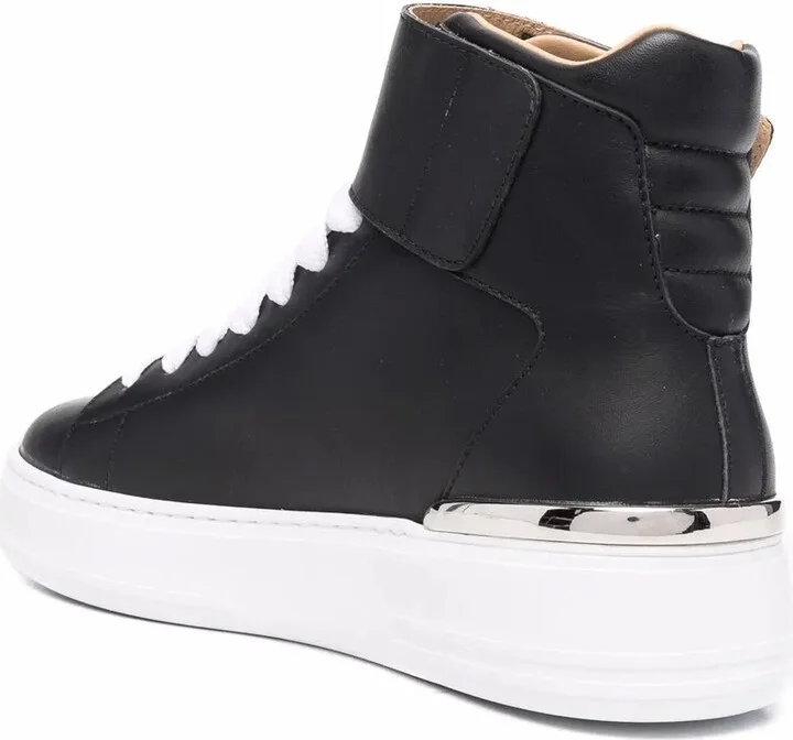 Crystal-Skull Leather Sneakers - Image 3