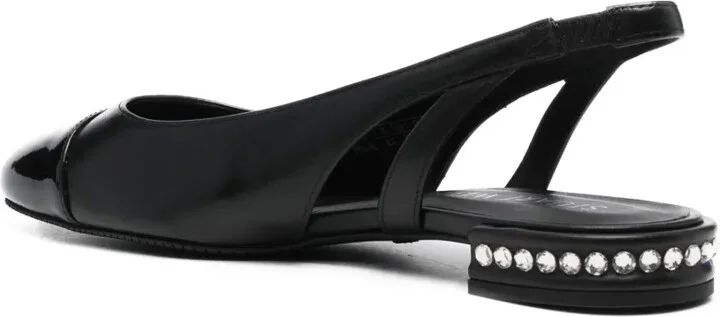 Crystal Slingback leather ballerina shoes - Image 3