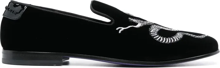 Crystal Snake Loafers
