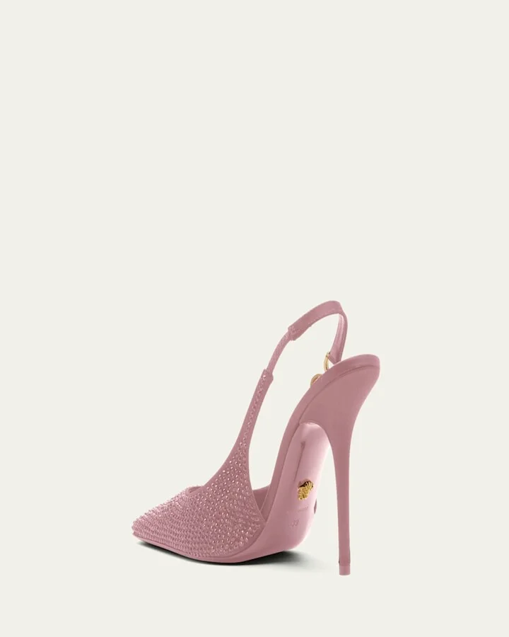 Crystal Stiletto Slingback Pumps - Image 3