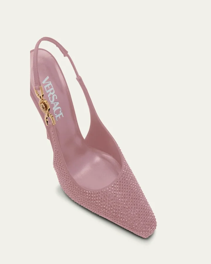 Crystal Stiletto Slingback Pumps - Image 4