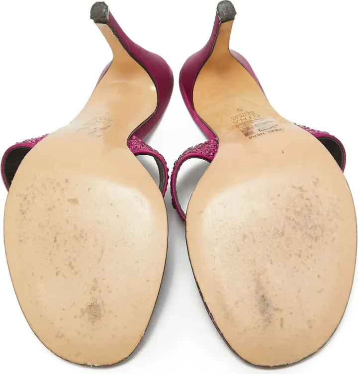 Crystal-Strap Satin Slides - Image 4